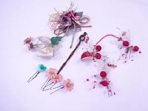 リサイクル　和装小物　髪飾り・簪セット　振袖用　花飾り